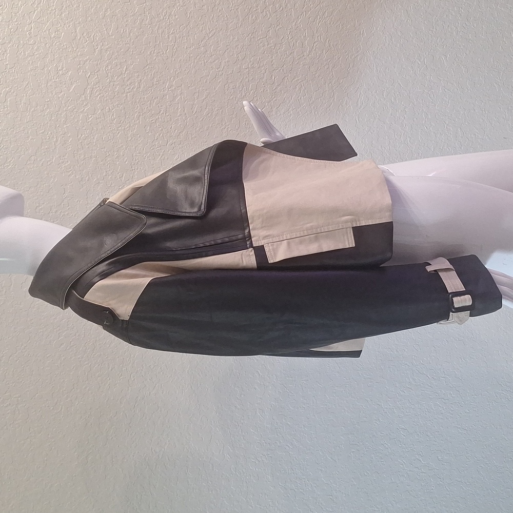 ee:some Open Front Jacket Tan/Black Faux Leather - Picture 10 of 12